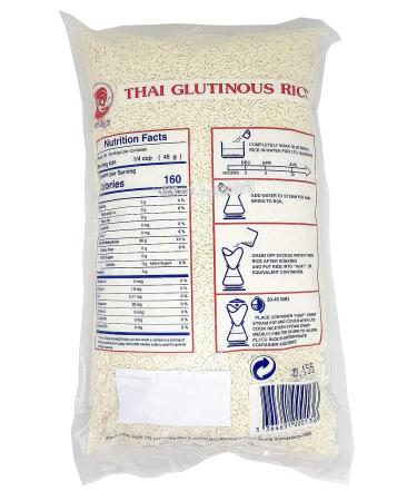 Sanpatong Glutinous Sticky Rice 5 lbs - Premium Quality from Thailand | Cock Brand - Buy Online on GoSupps.com
