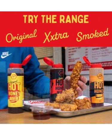 JD's Smoked Hot Honey | Chipotle Infused Honey with Chilli Flakes | Perfect for Tacos Nachos Burgers and more - Buy Online on GoSupps.com