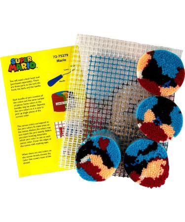 Nintendo Super Mario Brothers Latch Hook Kit for Beginners - 12 x 12 Multicolor - Buy Online on GoSupps.com