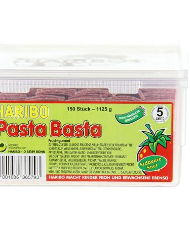 Haribo Pasta Basta Sour Strawberry - 150 Pieces Box (1.12 kg) | International Shipping Available - Buy Online on GoSupps.com