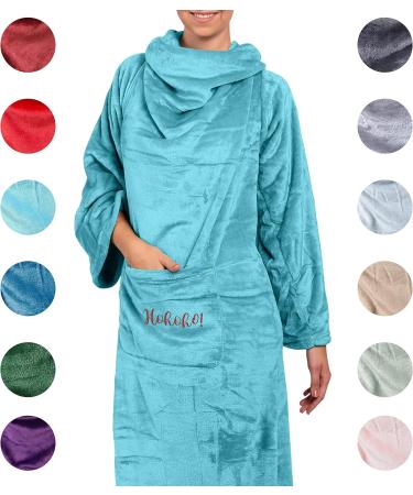 Personalized Hohoho Blanket | Warm Fluffy Hoodie Blanket for Women | Perfect Gift - 150x180cm - Buy Online on GoSupps.com