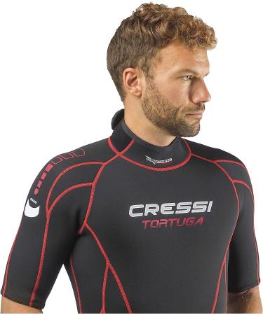 Cressi Men's Shorty Wetsuit 2.5mm Premium Neoprene XX-Large - Black/Red - Buy Online on GoSupps.com