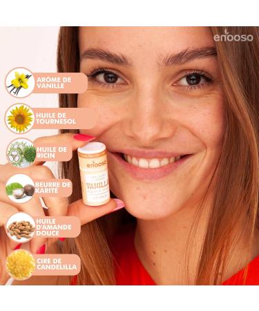 Enooso - Baume a Levre Hydratant Naturel pour Levre Gerc es VANILLE Soins Pour Les L vres Protection Longue Dur e Stick levre Ski Lip Balm Vegan 100% Stick Levres Hydratant 10 ml Vanille 10 ml - Buy Online on GoSupps.com