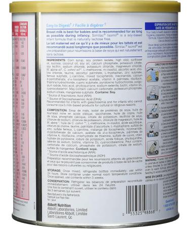 Similac Isomil with DHA Non-GMO Baby Formula Powder Lactose-Free 800 g 0+ Months - Buy Online on GoSupps.com