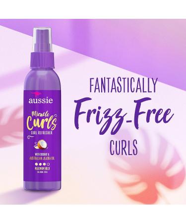 Aussie Miracle Curls Refresher Spray Gel - 5.7 oz with Coconut & Jojoba Oil - Buy Online on GoSupps.com