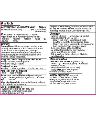 Pepto Bismol Liquid Cherry 8 oz - Nausea, Heartburn, Indigestion & Diarrhea Relief - Buy Online on GoSupps.com