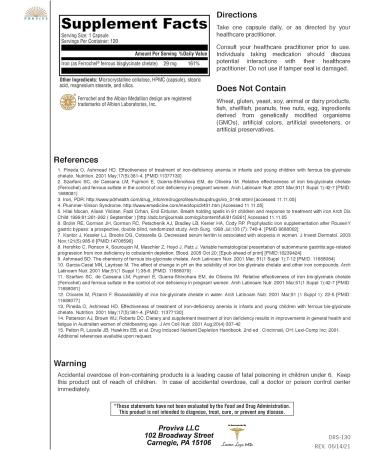 Iron Glycinate Supplement - Enhanced Absorption & Gentle on stomach - 120 Servings - Buy Online on GoSupps.com