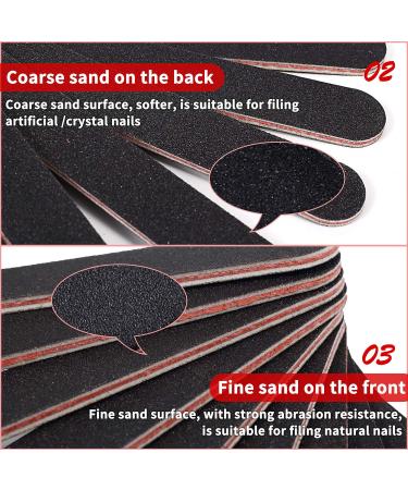 50 Pack Nail Files - 100180 Grit Emery Boards for Gel & Acrylic - Professional Manicure & Pedicure Tools - Buy Online on GoSupps.com