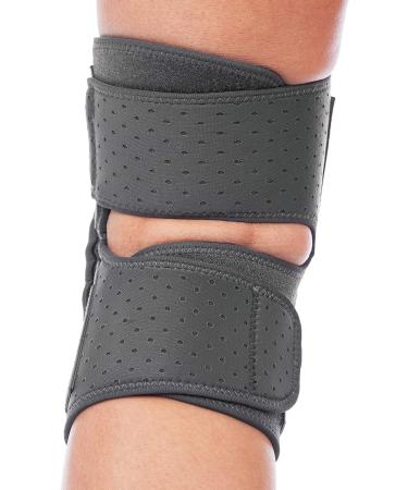Mueller Comfort Plus Self-Adjusting Hinged Knee Brace - Gray, L/XL - Men and Women - 1 Pack - Buy Online on GoSupps.com