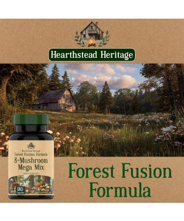 8 Mushroom Complex - 180 Capsules - Lion s Mane Reishi Chaga Cordyceps & Turkey Tail - Natural Immune Focus & Energy* Support Supplement for Men & Women - Buy Online on GoSupps.com