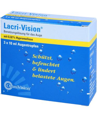 Lacri Vision Eye Drops - Soothing Relief for Dry Eyes | 3x10 ml | International Shipping Available - Buy Online on GoSupps.com