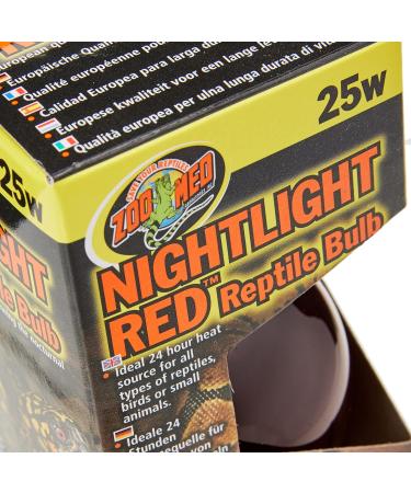 Zoo Med NR-25 Nightlight Reptile Bulb 25W Red - Enhance Your Reptile's Habitat with a Gentle Glow - Buy Online on GoSupps.com