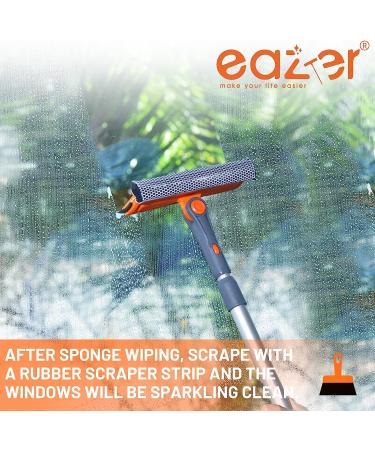 Eazer Professional 2-in-1 Window Squeegee with Extension Pole | Multi-Use Window Cleaner Tool for Window Washing | Multiple Angles for Effective Window Cleaning - Buy Online on GoSupps.com