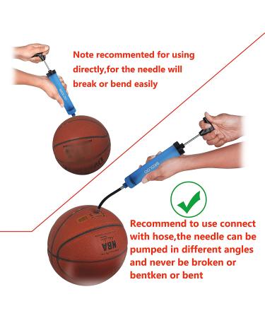 Skoloo Portable Hand Air Ball Pump Inflator Kit | Includes Needle, Nozzle, Extension Hose | For Soccer, Basketball, Football, Volleyball & More | Blue - Buy Online on GoSupps.com
