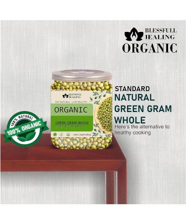 Blessfull Healing Organice Green Gram Whole 2 lb (907 Gram) - Buy Online on GoSupps.com