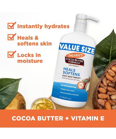 Palmer's Cocoa Butter Formula Daily Skin Therapy Body Lotion Pump Bottle 33.8 Ounces (Pack of 2) 67.6 Fl Oz (Pack of 1) - Buy Online on GoSupps.com