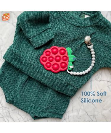 Buy Juicy Raspberry Silicone Baby Teether | 100% Safe Sensory Toy - RaZbaby - Buy Online on GoSupps.com