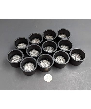 JWL HAWNKOA Black Kenzan Ikebana Flower Arranger Pin Frog - 1.875 Inch Tapered Cup - Buy Online on GoSupps.com