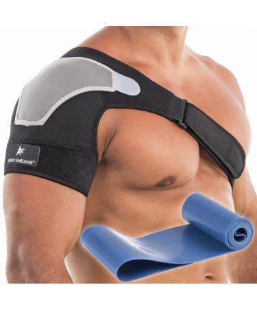 Rotator Cuff Support Brace  Compression Shoulder Brace for Women or Men - Shoulder Stability Brace - Shoulder Compression Sleeve for Pain Relief - Shoulder Support Brace for Torn Rotator Cuff (S-M)