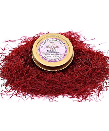 Dream Saffron, Premium All-Red Saffron Spice for Cooking, 1 Grams of 100% Natural Afghan Saffron Threads, Grade A+ Super Nagin Saffron Used for Persian Tea, Paella, Risotto 1.0 Grams