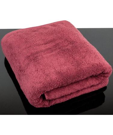 BC BARE COTTON Luxury Hotel & Spa Turkish Cotton Oversized Bath Sheet - Cranberry (40x80 inches, Set of 1) - Buy Online on GoSupps.com