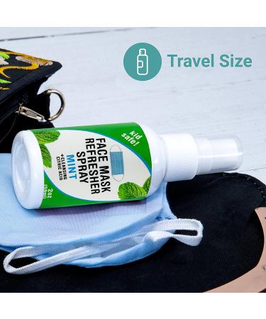 Nature's Fusions Mint Face Mask Sanitizer Spray 2 Oz - Deodorizer & Linen Spray (4 Pack) - Kid-Safe Essential Oil Room Spray - Buy Online on GoSupps.com