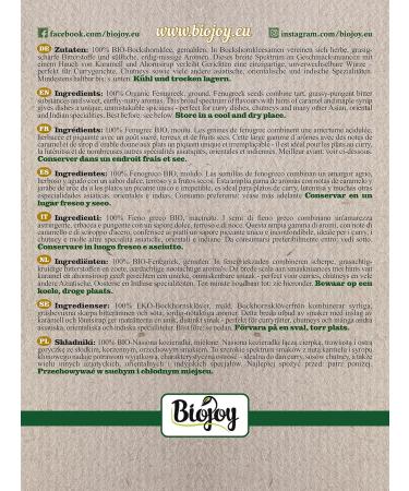 Biojoy Fenugrec en poudre BIO (500 g) Graines de Fenugrec moulues (Trigonella foenum-graecum) - Buy Online on GoSupps.com