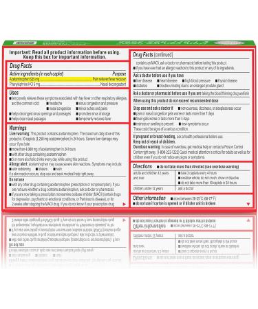 Tylenol Sinus + Headache Non-Drowsy Daytime Caplets - 24 ct - Buy Online on GoSupps.com