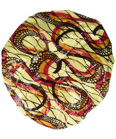 CaptivationsLUXE Extra Large  African Fire Shower Cap (Terry Lined)