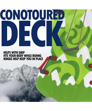 45 Inch Molded Snow Sled - Kids Winter Foam Toboggan for Two Riders - Lime - Buy Online on GoSupps.com