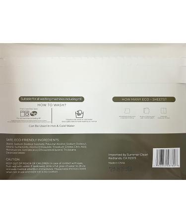 Eco-Friendly Laundry Detergent Sheets - Fragrance-Free Hypoallergenic Plastic-Free (30 Sheets 60 Loads) - Safe & Chemical-Free Cleaning Solution - Buy Online on GoSupps.com