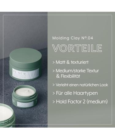 Re-New Copenhagen Molding Clay Hairwax 100ml | Vegan Unisex Hair Styling Wax for Texture & Matte Finish | Best Hair Wax for Men - Buy Online on GoSupps.com