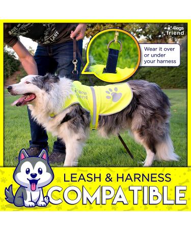 4Legriend Yellow Reflective Safety Vest for Dogs - 2 Pack Small | Keep Your Dog Visible & Safe from Cars & Hunting Accidents - Buy Online on GoSupps.com