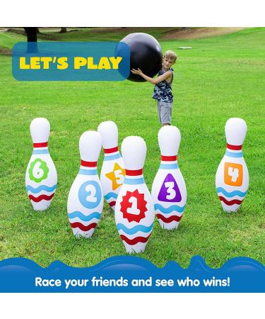 JOYIN Giant Inflatable Bowling Set for Kids and Adults - Perfect for Christmas and Birthday Parties - Fun Educational Motor Skills Toys for Kids - Buy Online on GoSupps.com