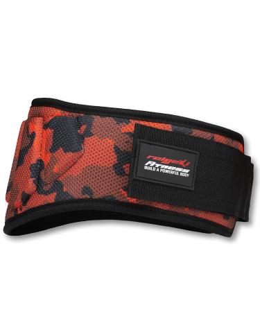 Raigeki Fitness Weightlifting Belt for Bodybuilding & CrossFit | XXL Rot-Camo with Training Plans - Durable Support for Men & Women - Buy Online on GoSupps.com