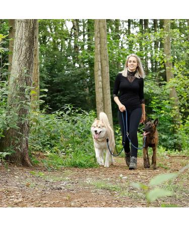 Buy Lionto Adjustable Dog Leash - Multifunctional Double Shoulder Leash 200 cm Weatherproof Blue - Perfect for Medium Dogs - Buy Online on GoSupps.com