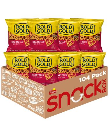 Rold Gold Heartzels Heart Shaped Pretzels 0.7 Ounce (Pack of 104)