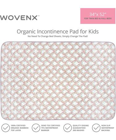 Wovenx Bio-Incontinence Inserts for Kids & Toddlers - 5-Layer Waterproof Reusable Bedwetting Solutions for Double to Full Beds - Rainbow Design - Buy Online on GoSupps.com