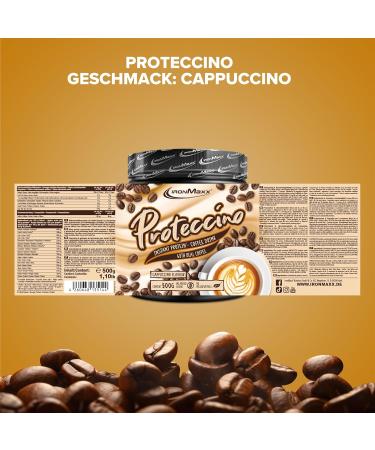 Ironmaxx Proteccino Cappuccino 500g - Protein Coffee with Real Coffee Extract Caffeine & No Added Sugar - Buy Online on GoSupps.com