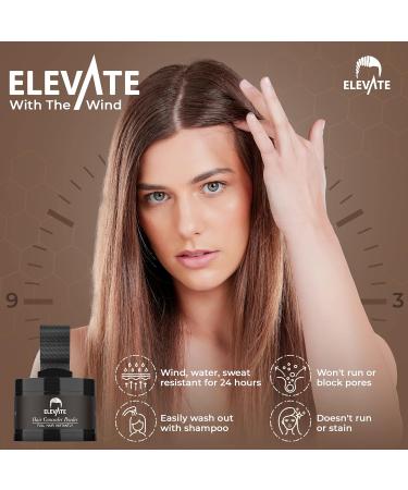 ELEVATE Hair Line Powder - Instant Hair Loss Concealer Root Touch Up & Gray Coverage for Men & Women - Dark Brown - Buy Online on GoSupps.com