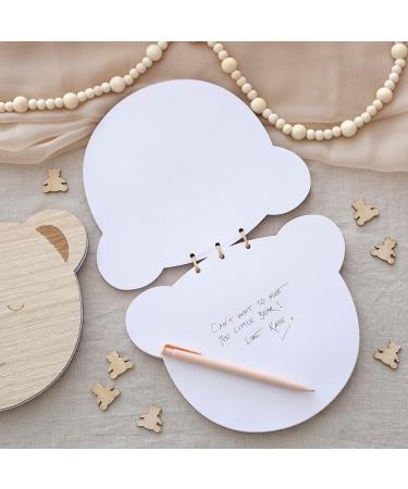 Ginger Ray Teddy Bear Baby Shower Guest Book | 32 Blank Pages | Neutral Theme - Perfect for Celebrations - Buy Online on GoSupps.com