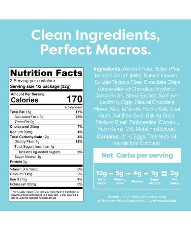 Kiss My Keto Chocolate Chip Cookies - Low Carb Keto Snack 2.25 oz (64g) - Buy Online on GoSupps.com