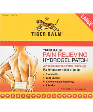 Tiger Balm Pain Relieving Patch Large 4 Each - Buy Online on GoSupps.com