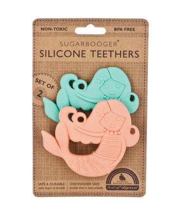 SugarBooger Silicone Teether Set 2-Pack Mermaid