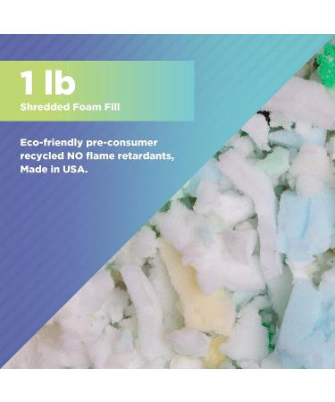 Bean Products Shredded Foam Fill - 1 LB - Made in USA - Eco-Friendly Refill for Bean Bags, Pet Beds, Pillows - Buy Online on GoSupps.com