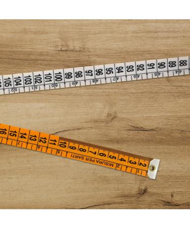 Tailor's wellness meter in linea cm for body measurement - soft yellow with practical rigid plastic case for professional seamstress rolling double graduation 1.5 m - Buy Online on GoSupps.com