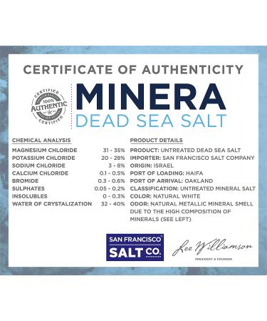 Minera Dead Sea Salt 19 lbs Coarse - 100% Pure Natural Treatment for Psoriasis, Eczema, Acne - 19 Pound Pack - Buy Online on GoSupps.com
