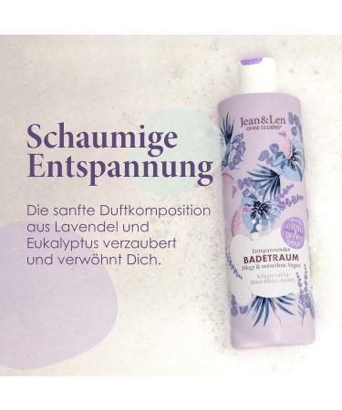 Jean & Len Relaxing Bathing Dream Eucalyptus & Lavender Foam - Vegan Paraben-Free Bathing Additive (400 ml) - Buy Online on GoSupps.com