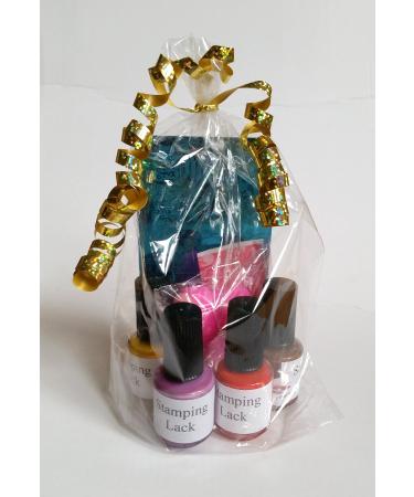 New nail art gifts Stamping Set for Mother's Day/Birthday/Valentine's Day/Christmas for Nagel Design Lack Stamper with Schaber 1x Stamping Schablon