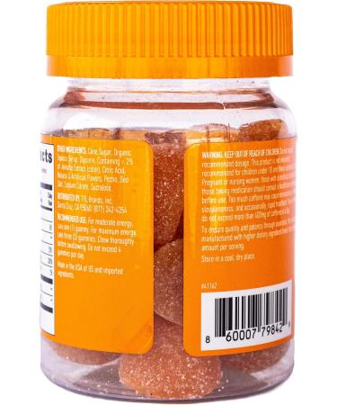 Energy Gummies with 1125 mg Plant-Based Caffeine | Long Lasting Boosters | Valencia Orange Flavor (15ct) - International Shipping Available - Buy Online on GoSupps.com